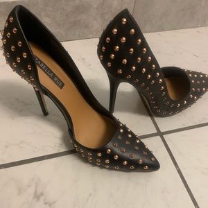 Black Studded Stilettos